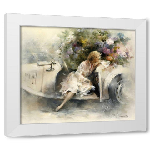 Day dreaming White Modern Wood Framed Art Print by Haenraets, Willem