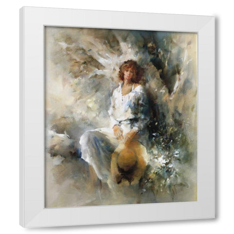 Freedom White Modern Wood Framed Art Print by Haenraets, Willem