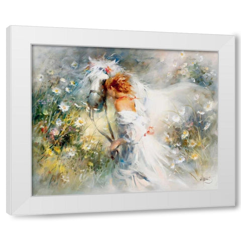 White dream White Modern Wood Framed Art Print by Haenraets, Willem