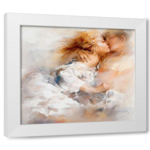 Passionate White Modern Wood Framed Art Print by Haenraets, Willem