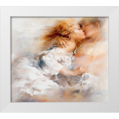 Passionate White Modern Wood Framed Art Print by Haenraets, Willem