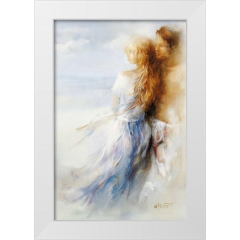 Together White Modern Wood Framed Art Print by Haenraets, Willem