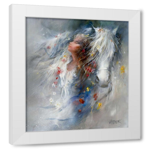 Thoughts White Modern Wood Framed Art Print by Haenraets, Willem