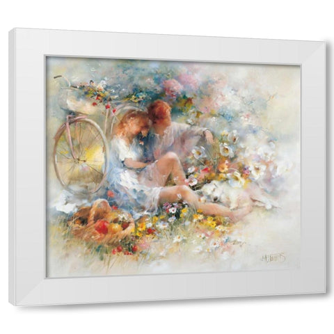 Trip in spring White Modern Wood Framed Art Print by Haenraets, Willem