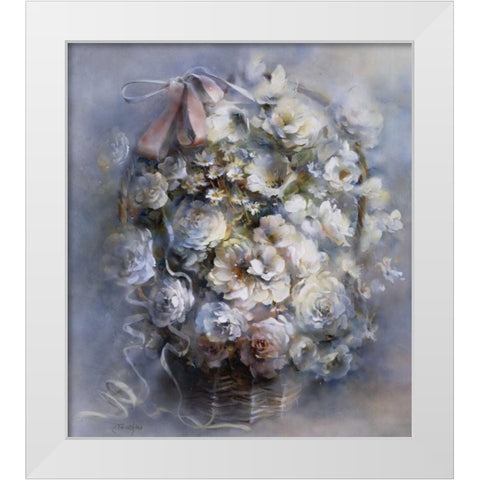 Floral tribute White Modern Wood Framed Art Print by Haenraets, Willem