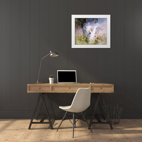 Just the two of us White Modern Wood Framed Art Print by Haenraets, Willem