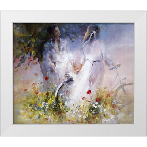 Just the two of us White Modern Wood Framed Art Print by Haenraets, Willem
