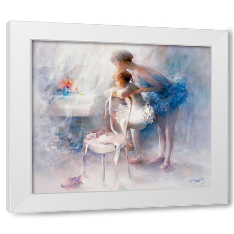 Ballet White Modern Wood Framed Art Print by Haenraets, Willem
