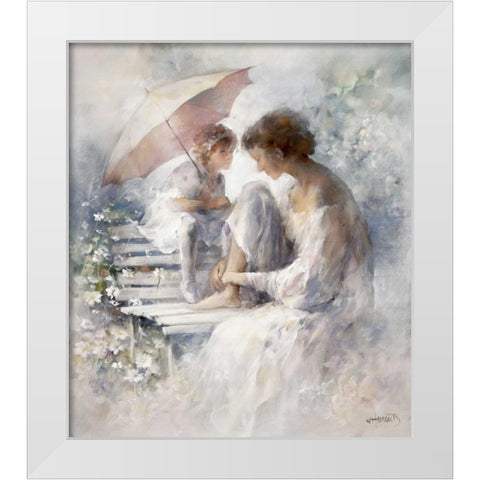 Precious moment White Modern Wood Framed Art Print by Haenraets, Willem