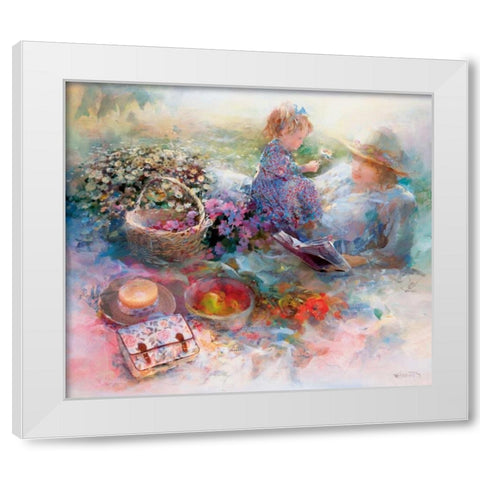 Golden moment White Modern Wood Framed Art Print by Haenraets, Willem
