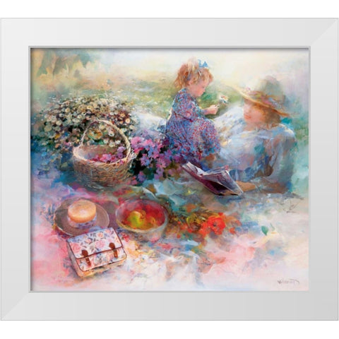 Golden moment White Modern Wood Framed Art Print by Haenraets, Willem