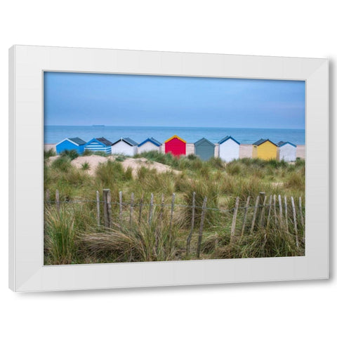 Beach hut window close-up White Modern Wood Framed Art Print by Frank, Assaf