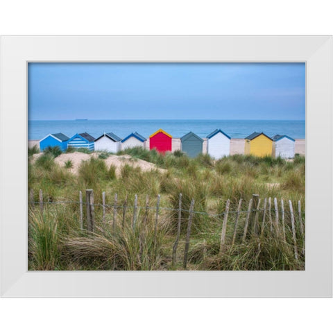 Beach hut window close-up White Modern Wood Framed Art Print by Frank, Assaf