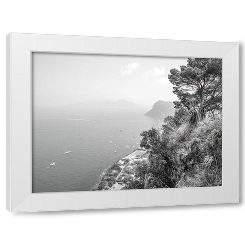 Gulf Of Naples-Capri-Italy White Modern Wood Framed Art Print by Frank, Assaf