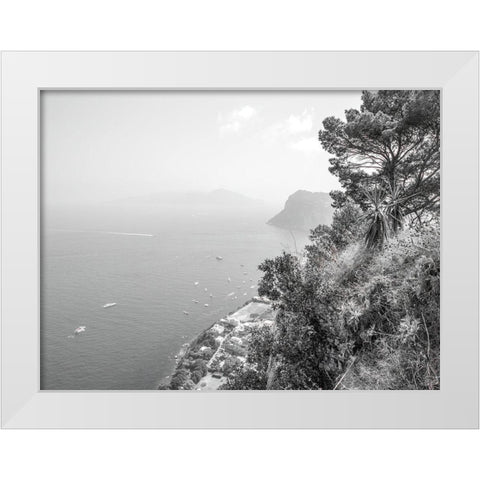 Gulf Of Naples-Capri-Italy White Modern Wood Framed Art Print by Frank, Assaf