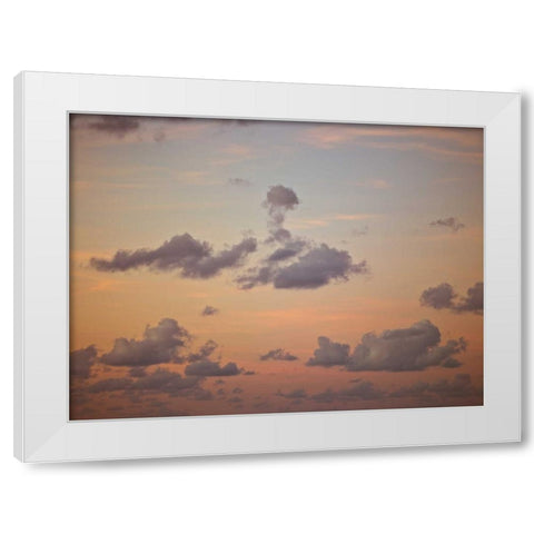Clouds at dusk White Modern Wood Framed Art Print by Frank, Assaf