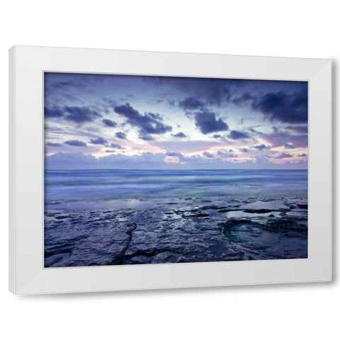 Horizon over water White Modern Wood Framed Art Print by Frank, Assaf
