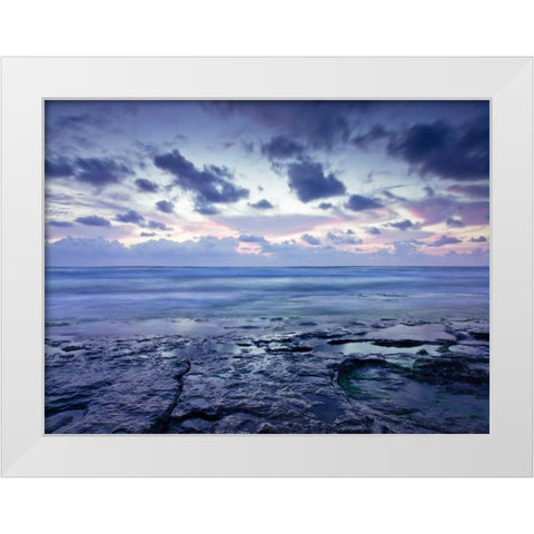 Horizon over water White Modern Wood Framed Art Print by Frank, Assaf