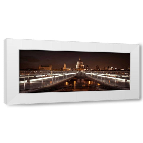 St Pauls Cathedral from millennium bridge White Modern Wood Framed Art Print by Frank, Assaf