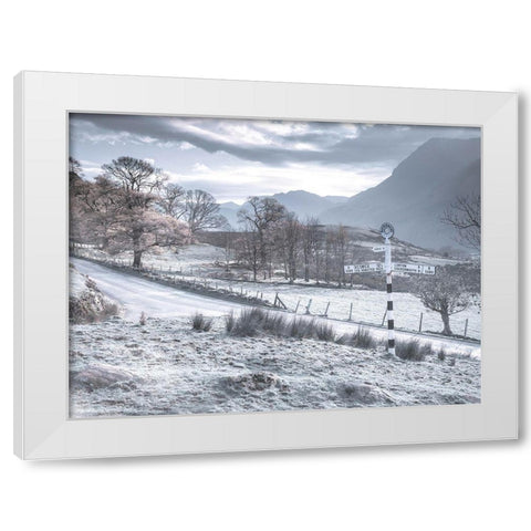 Country road-Lake district White Modern Wood Framed Art Print by Frank, Assaf