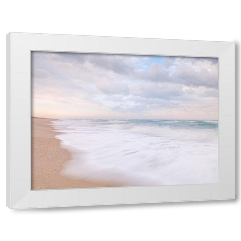 Beach White Modern Wood Framed Art Print by Frank, Assaf