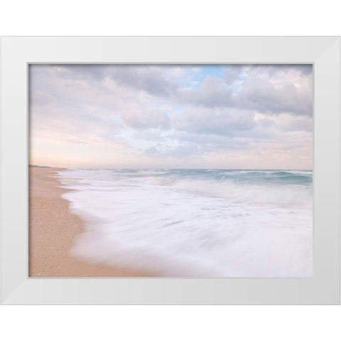 Beach White Modern Wood Framed Art Print by Frank, Assaf