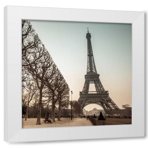 Eiffel tower, Paris White Modern Wood Framed Art Print by Frank, Assaf