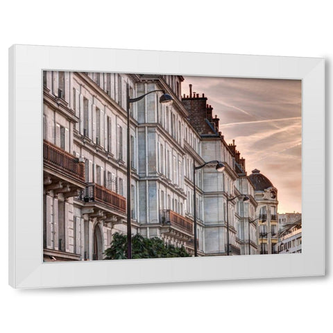 Old buildings in Paris, France White Modern Wood Framed Art Print by Frank, Assaf