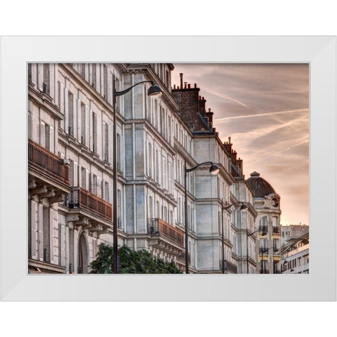 Old buildings in Paris, France White Modern Wood Framed Art Print by Frank, Assaf