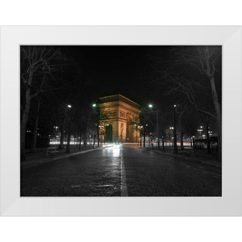 Arc de Triomphe, Paris, France White Modern Wood Framed Art Print by Frank, Assaf