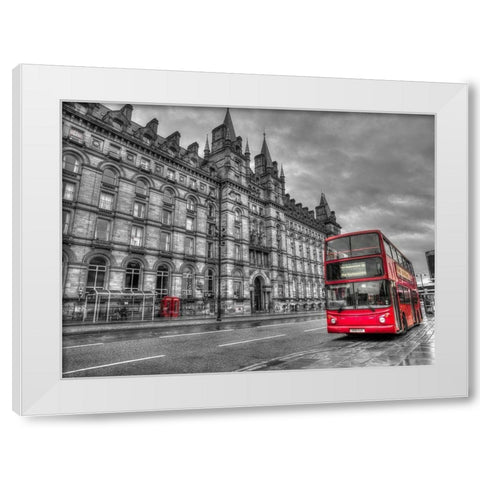 North Western Wall Building, Lime street, Liverpool, FTBR-1865 White Modern Wood Framed Art Print by Frank, Assaf