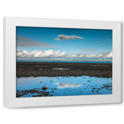Portobello Beach, Edinburgh White Modern Wood Framed Art Print by Frank, Assaf