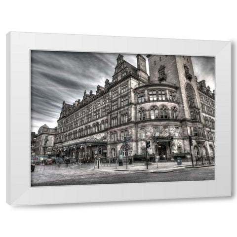 Grand Central Hotel ,Glasgow White Modern Wood Framed Art Print by Frank, Assaf