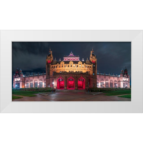 The Kelvingrove Art Gallery and Museum in Glasgow White Modern Wood Framed Art Print by Frank, Assaf