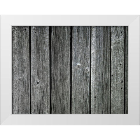 Wooden Slats White Modern Wood Framed Art Print by Frank, Assaf