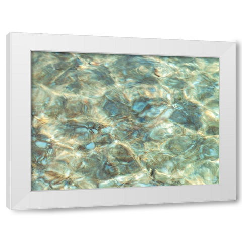Water Surface White Modern Wood Framed Art Print by Frank, Assaf