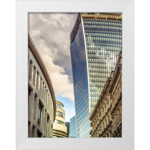Office buildings in London, UK White Modern Wood Framed Art Print by Frank, Assaf