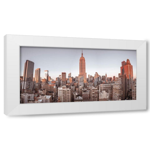 Empire State Building-NYC White Modern Wood Framed Art Print by Frank, Assaf