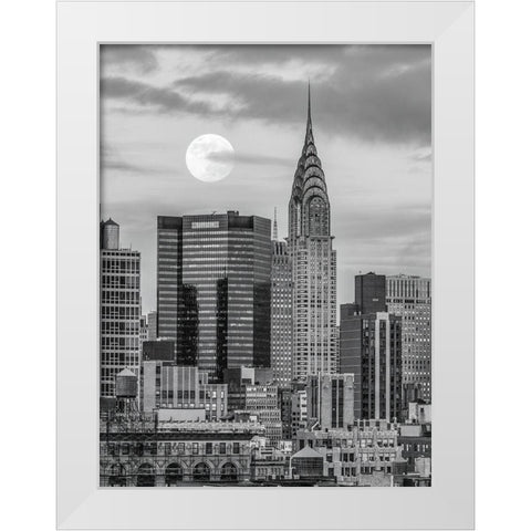 Chrysler Building in New York city White Modern Wood Framed Art Print by Frank, Assaf