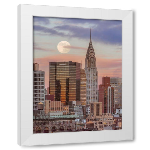 Chrysler Building in New York city White Modern Wood Framed Art Print by Frank, Assaf