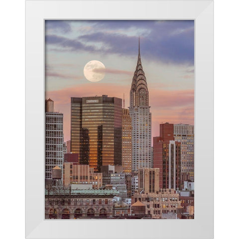 Chrysler Building in New York city White Modern Wood Framed Art Print by Frank, Assaf