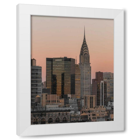 Chrysler Building in New York city White Modern Wood Framed Art Print by Frank, Assaf