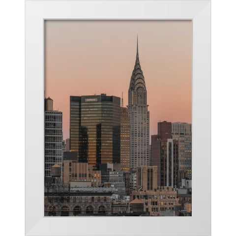 Chrysler Building in New York city White Modern Wood Framed Art Print by Frank, Assaf