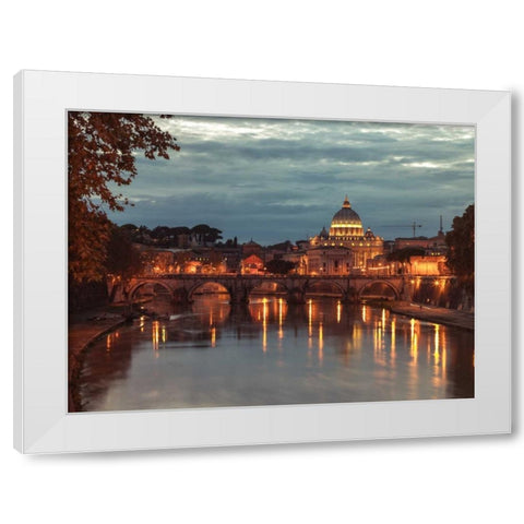 View of Basilica di San Pietro in Vatican, Rome, Italy White Modern Wood Framed Art Print by Frank, Assaf