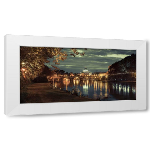 View of Basilica di San Pietro in Vatican, Rome, Italy White Modern Wood Framed Art Print by Frank, Assaf