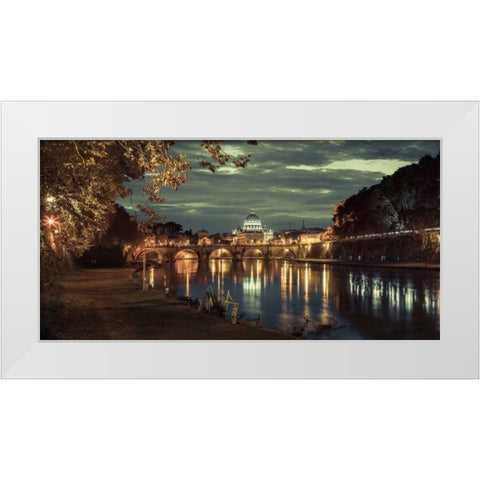 View of Basilica di San Pietro in Vatican, Rome, Italy White Modern Wood Framed Art Print by Frank, Assaf