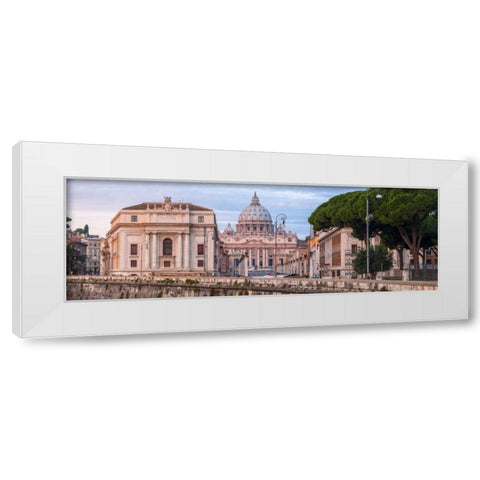 St. Peters Basilica, Rome, Italy White Modern Wood Framed Art Print by Frank, Assaf