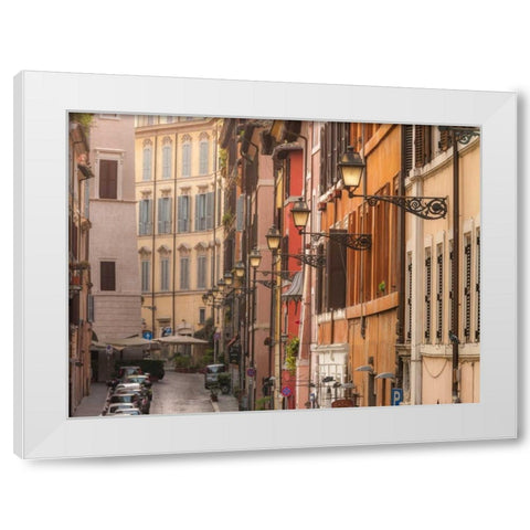 Old buildings in city of Rome, Italy White Modern Wood Framed Art Print by Frank, Assaf