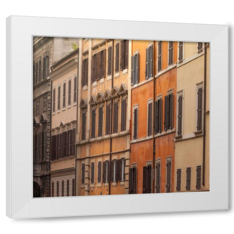 Old buildings in city of Rome, Italy White Modern Wood Framed Art Print by Frank, Assaf