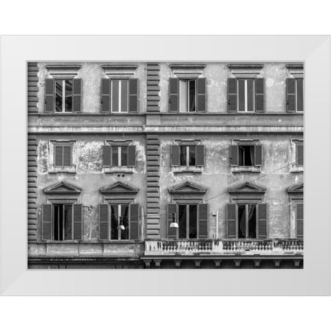 Old buildings in city of Rome, Italy White Modern Wood Framed Art Print by Frank, Assaf